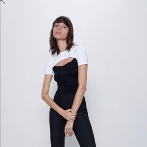 Zara Cutout Knit Top
